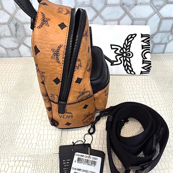 New Authentic MCM STARK Mini CROSSBODY IN VISETOS MMR CAVE01 CO001 - Picture 6 of 16